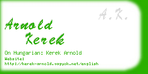 arnold kerek business card